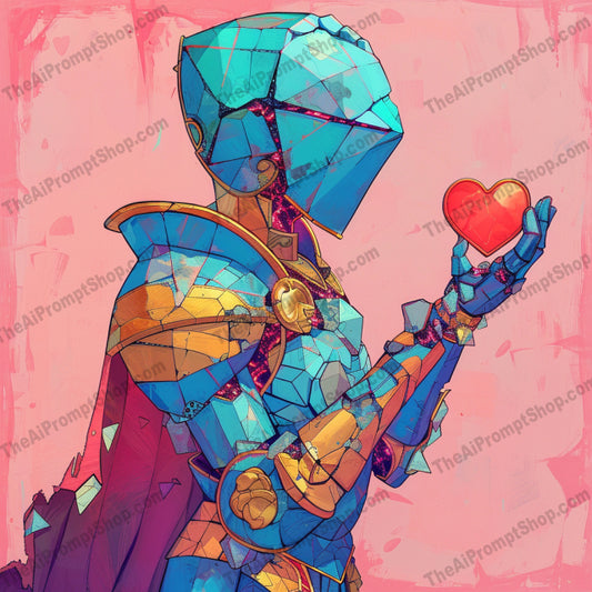 Geometric Knight Art AI MidJourney Image Prompt, 8643abstract, Ai, Ai Image Prompt, Animation & Cartoons, armor, character, concept art, creative, detailed patterns, digital art, eye-catching, fantasy, futuristic, geometric, heroic, illustration, Image Prompt, knight, medieval, midjourney, modern art, mosaic, polygonal, Prompt, unique, vivid colors