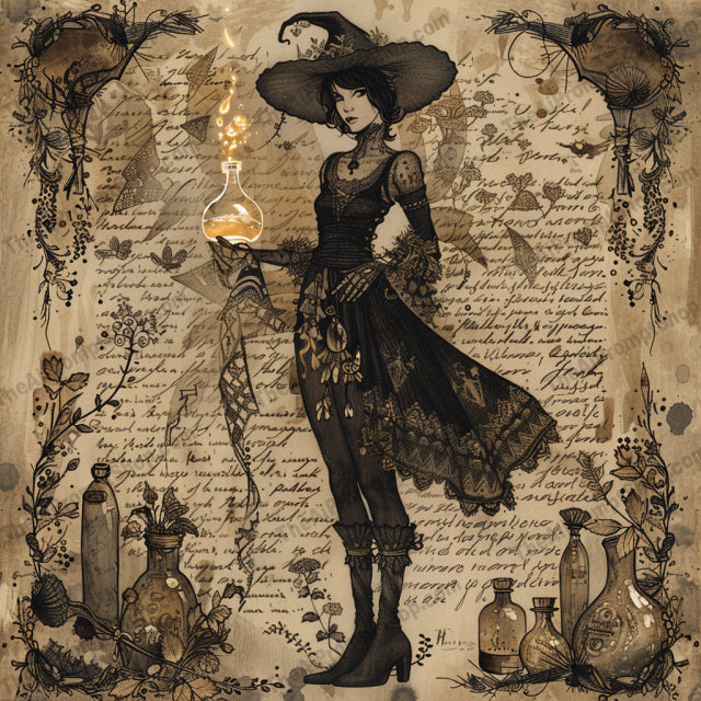 Dark Fantasy Creatures and Characters AI MidJourney Image Prompt, 9672 T Shirt Designs, midjourney, dark fantasy, vintage illustration, werewolf, skeleton warrior, witch, ghostly figure, supernatural, mystical, ancient parchment, handwritten script, creepy, eerie, mythical creatures, fantasy art, gothic, historical, alchemy, potions, dark magic, legendary beings, Midjourney, Ai, Ai Image Prompt, Image Prompt, Prompt