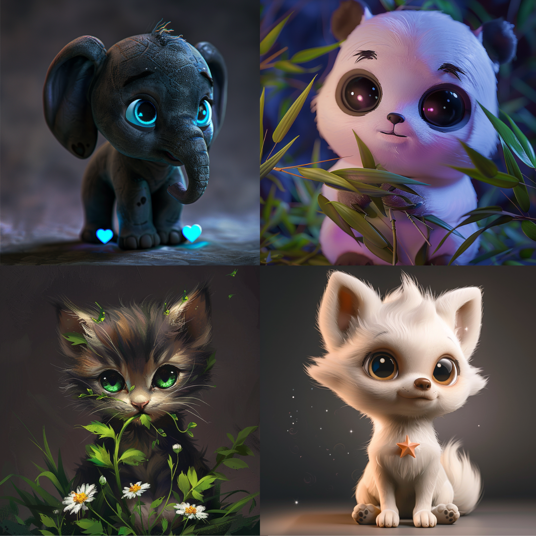 Animal illustration in a playful style created from an AI image prompt.