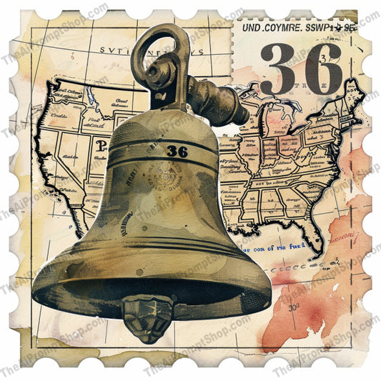 Patriotic Themed Illustrations AI MidJourney Image Prompt, 8235American Flag, American Symbols, Americana, Bald Eagle, Collectible Art, Freedom, Heritage, Independence, Liberty Bell, National Pridemidjourney, Patriotic Vintage Art, Patriotism, Stamp Art, Statue of Liberty, Symbolic Art, USA Icons, Vintage Stamps, Watercolor, Watercolor Stamps