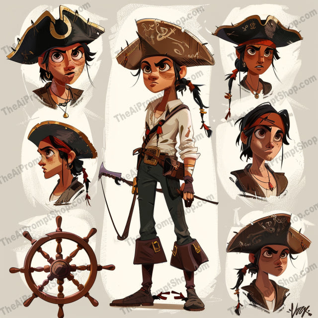 Fantasy Character Concepts AI MidJourney Image Prompt, 8139adventure, attire, cartoon, character design, concept art, detailed, drawing, emotions, fantasy, fantasy art, goblins, illustration, imaginative, mechanical details, midjourney, pirate, playful, robots, sketches, steampunk, whimsical, wizard