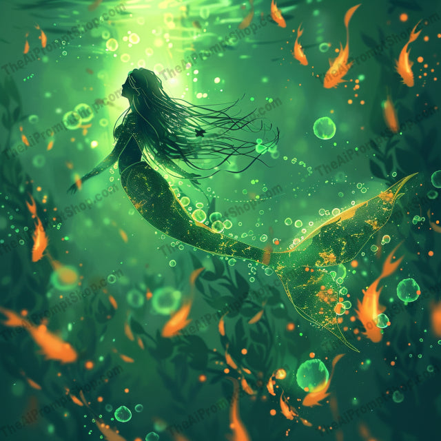 Enchanted Realms Fantasy Creatures AI MidJourney Image Prompt, 8097dreamlike worlds, enchanted realms, enchanting landscapes, fairies, futuristic fantasy, imaginative decor, magical worlds, mermaids, midjourney, mystical art, otherworldly art, robots, unicorns, whimsical decor