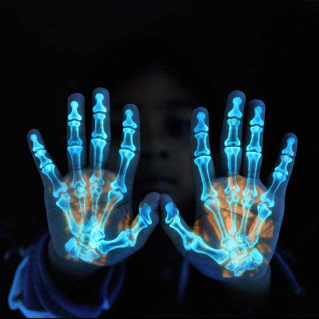 X-ray Style Glowing Hands AI MidJourney Image Prompt, 9412 Scary & Horror, midjourney, X-ray, X-ray hands, glowing hands, futuristic art, colorful hands, neon, skeleton art, radiant hands, illuminated bones, vivid colors, sci-fi, high-tech art, anatomy illustration, medical imagery, neon glow, digital art, modern art, sci-fi aesthetics, visual effects, abstract hands, Midjourney, Ai, Ai Image Prompt, Image Prompt, Prompt