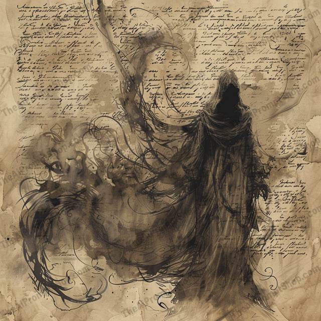 Dark Fantasy Creatures and Characters AI MidJourney Image Prompt, 9672 T Shirt Designs, midjourney, dark fantasy, vintage illustration, werewolf, skeleton warrior, witch, ghostly figure, supernatural, mystical, ancient parchment, handwritten script, creepy, eerie, mythical creatures, fantasy art, gothic, historical, alchemy, potions, dark magic, legendary beings, Midjourney, Ai, Ai Image Prompt, Image Prompt, Prompt