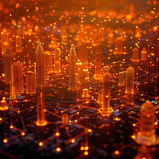 Futuristic Digital Art AI MidJourney Image Prompt, 9561 Futuristic, midjourney, futuristic, digital art, cybernetic, cityscape, neon lights, advanced technology, network, high-speed transportation, future concept, cyberpunk, sci-fi, digital network, technological art, modern future, futuristic design, innovation, glowing, neon colors, digital pathways, technological city, Midjourney, Ai, Ai Image Prompt, Image Prompt, Prompt