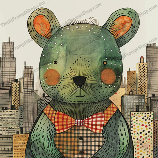 Whimsical Urban Animals AI MidJourney Image Prompt, 9591 Storybook Illustrations, midjourney, whimsical, urban, animals, cityscape, illustration, colorful, pattern, chic, artistic, decorative, fashionable, modern, intricate, creative, detailed, stylized, playful, fun, vibrant, unique, Midjourney, Ai, Ai Image Prompt, Image Prompt, Prompt