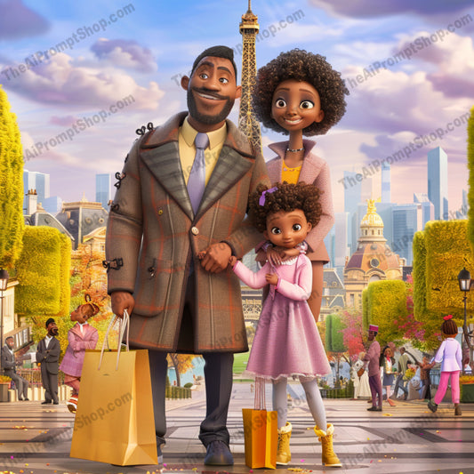 Whimsical Family Travel Illustration AI MidJourney Image Prompt, 8149beautiful scenery, city trip, colorful adventure, cultural experiences, detailed, exploring world, family travel, fantasy art, happy moments, journey, joyful, landmarks, markets, memories, midjourney, snowy adventure, travel, vacation, vibrant colors, whimsical illustration