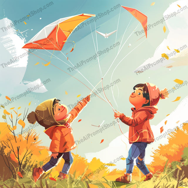 Seasonal Child Play AI MidJourney Image Prompt, 8442activity, Ai, Ai Image Prompt, Animation & Cartoons, autumn, beach, biking, childhood, children, colorful, digital art, fun, illustration, Image Prompt, joy, kite flying, midjourney, nature, outdoor, playful, Prompt, seasonal, snowman, spring, summer, winter