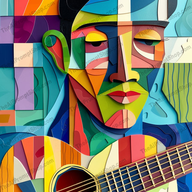 Vibrant Geometric Art AI MidJourney Image Prompt, 8338abstract, Ai, Ai Image Prompt, art, artwork, bold colors, colorful, composition, creative, cubist, decor, dynamic, engaging, expressive, geometric, Image Prompt, lively, midjourney, modern art, patterns, Portraits & People, Prompt, shapes, vibrant, visual interest, vivid