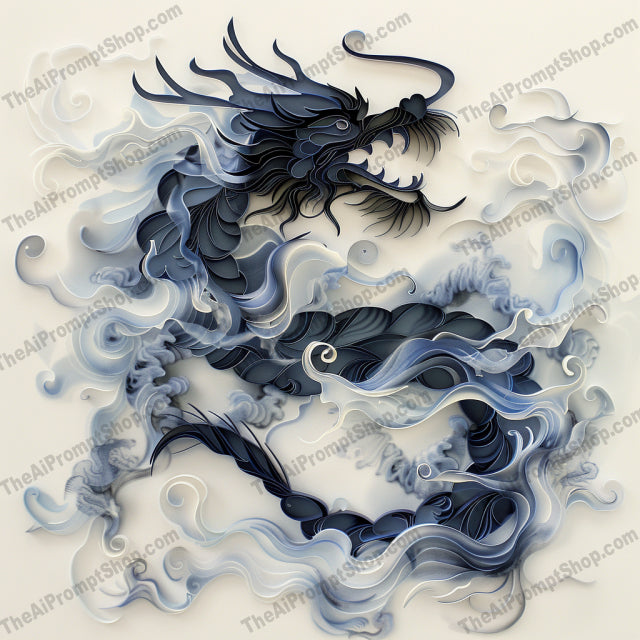 Elegant Paper Art AI MidJourney Image Prompt, 8100animal wall art, artistic animals, contemporary decor, creative decor, decorative art, detailed art, dragon art, elegant designs, handcrafted designs, horse art, intricate animal art, lion art, midjourney, modern art, paper art, paper sculpture, quilling art, swan art, three-dimensional art