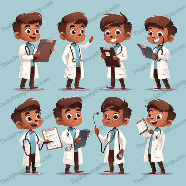 Children's Professional Costumes AI MidJourney Image Prompt, 9150 Animation & Cartoons, midjourney, children, costumes, professionals, astronauts, doctors, firefighters, police officers, illustration, whimsical, playful, storybooks, children’s decor, educational, kids, dress-up, career day, fun, imaginative, cute, cartoon, Midjourney, Ai, Ai Image Prompt, Image Prompt, Prompt