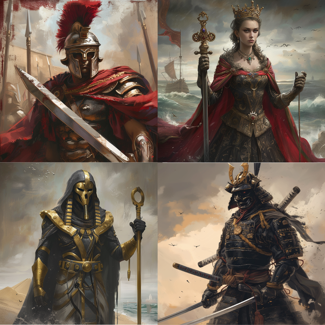 Character art in a fantasy style created from an AI image prompt.