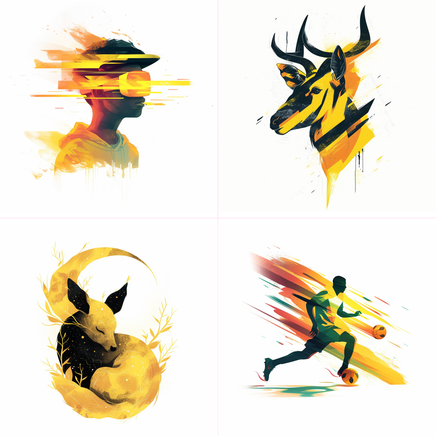 Logos created from an AI image prompt.