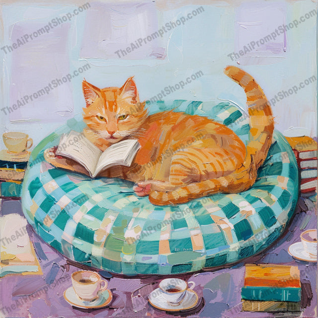 Animals Reading AI MidJourney Image Prompt, 8915 Animals, midjourney, animals, reading, whimsical, colorful, dog, cat, rabbit, owl, leisure, books, flowers, bright, cozy, imaginative, vibrant, artistic, homey, decorative, storybook, fun, Midjourney, Ai, Ai Image Prompt, Image Prompt, Prompt