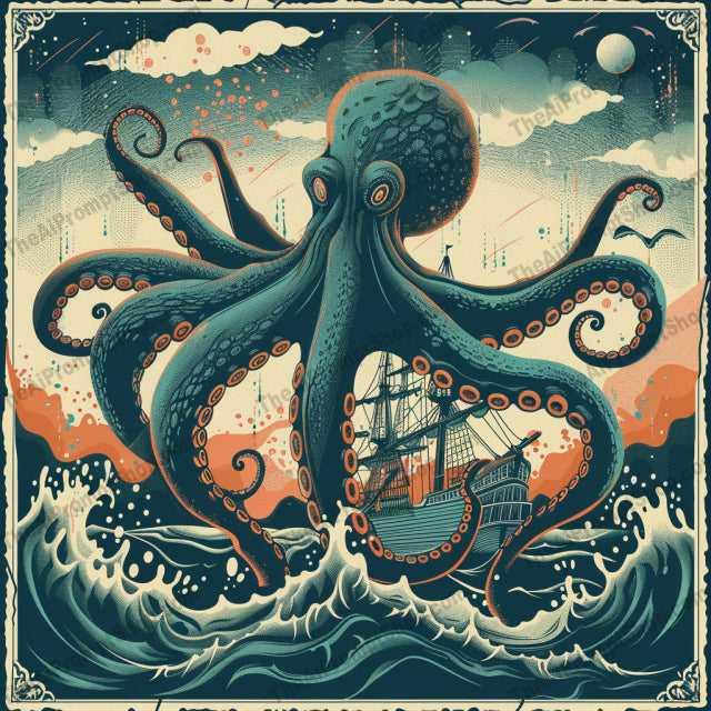 Futuristic Ocean Whimsy AI MidJourney Image Prompt, 9463 Fantasy, midjourney, futuristic, whale, octopus, dragon, castle, flying cars, underwater, coral reefs, cephalopod, shipwreck, fantasy, modern, vibrant, radiant, urban, advanced, surreal, marine life, magical, underwater scene, Midjourney, Ai, Ai Image Prompt, Image Prompt, Prompt