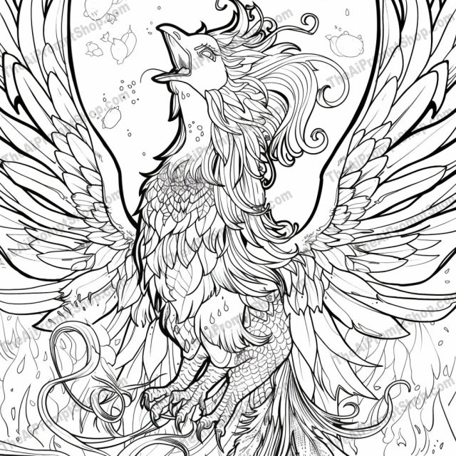 Majestic Animals AI MidJourney Image Prompt, 9642 Coloring Pages, midjourney, tiger, unicorn, phoenix, black and white, illustration, detailed drawing, mythical creatures, fierce tiger, mystical unicorn, majestic phoenix, fine line art, animal illustration, intricate design, wildlife art, mythology, fantasy art, animal sketch, artwork, creative illustration, ink drawing, Midjourney, Ai, Ai Image Prompt, Image Prompt, Prompt
