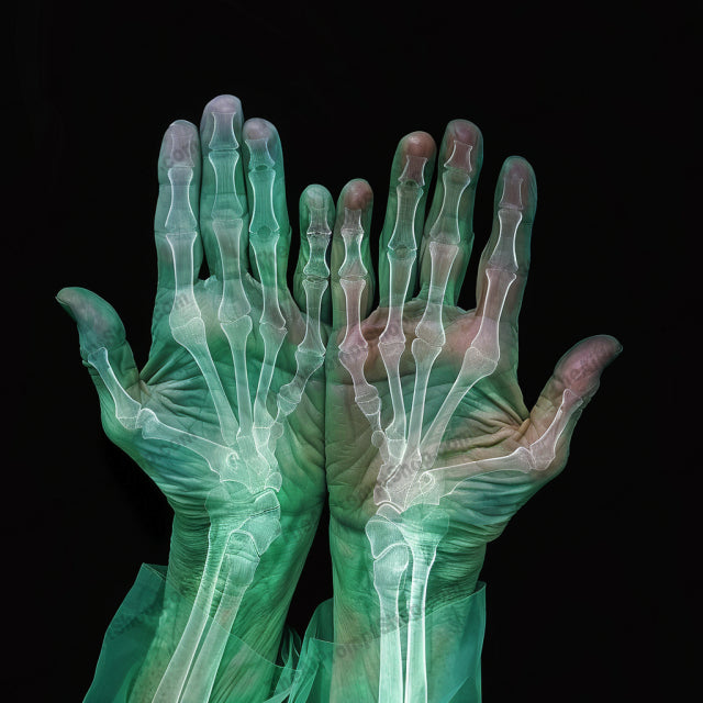 X-ray Style Glowing Hands AI MidJourney Image Prompt, 9412 Scary & Horror, midjourney, X-ray, X-ray hands, glowing hands, futuristic art, colorful hands, neon, skeleton art, radiant hands, illuminated bones, vivid colors, sci-fi, high-tech art, anatomy illustration, medical imagery, neon glow, digital art, modern art, sci-fi aesthetics, visual effects, abstract hands, Midjourney, Ai, Ai Image Prompt, Image Prompt, Prompt