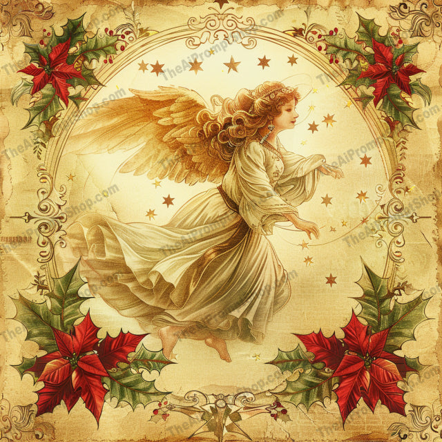 Vintage Christmas Artwork AI MidJourney Image Prompt, 8411Ai, Ai Image Prompt, antique holiday, Christmas angel, Christmas decor, Christmas decoration, Christmas spirit, Christmas tree, Christmas wreath, classic Christmas, festive art, holiday art, holiday illustration, holiday season art, Holidays, Image Prompt, midjourney, nostalgic Christmas, old-fashioned Christmas, Prompt, retro Christmas, seasonal art, snowman, traditional Christmas, vintage Christmas, vintage holiday