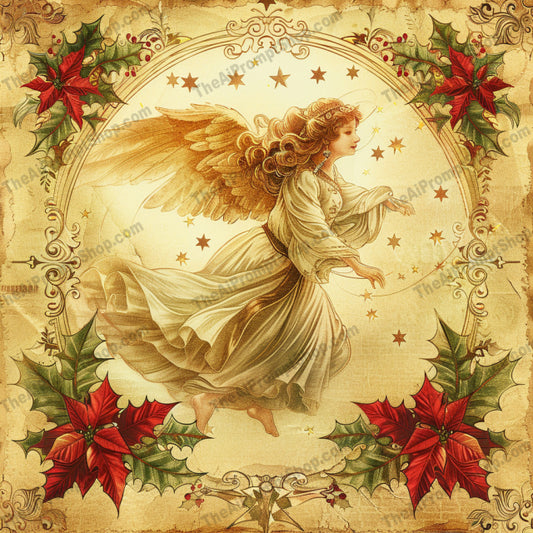 Vintage Christmas Artwork AI MidJourney Image Prompt, 8411Ai, Ai Image Prompt, antique holiday, Christmas angel, Christmas decor, Christmas decoration, Christmas spirit, Christmas tree, Christmas wreath, classic Christmas, festive art, holiday art, holiday illustration, holiday season art, Holidays, Image Prompt, midjourney, nostalgic Christmas, old-fashioned Christmas, Prompt, retro Christmas, seasonal art, snowman, traditional Christmas, vintage Christmas, vintage holiday