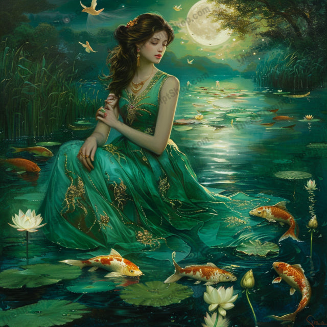 Serene Elegance AI MidJourney Image Prompt, 8795 Animals, midjourney, serene, elegance, ancient world, ethereal, delicate brushwork, vibrant colors, intricate details, mesmerizing, tranquil, soft robes, floral surroundings, wildlife, peaceful, beautiful, artistic, fantasy, historical, graceful, dreamy, mystical, Midjourney, Ai, Ai Image Prompt, Image Prompt, Prompt