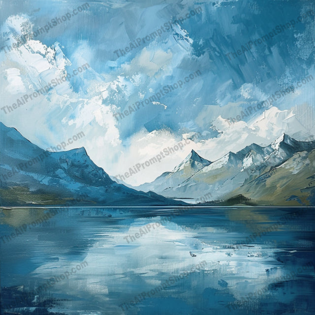 Mountain Landscape Painting AI MidJourney Image Prompt, 8701 Landscapes & Paintings, midjourney, mountain, landscape, painting, serene, nature, reflection, beautiful, outdoors, tranquility, scenic, art, calm, majestic, bright hues, sky, still waters, breathtaking, peaceful, panoramic, inspirational, Midjourney, Ai, Ai Image Prompt, Image Prompt, Prompt