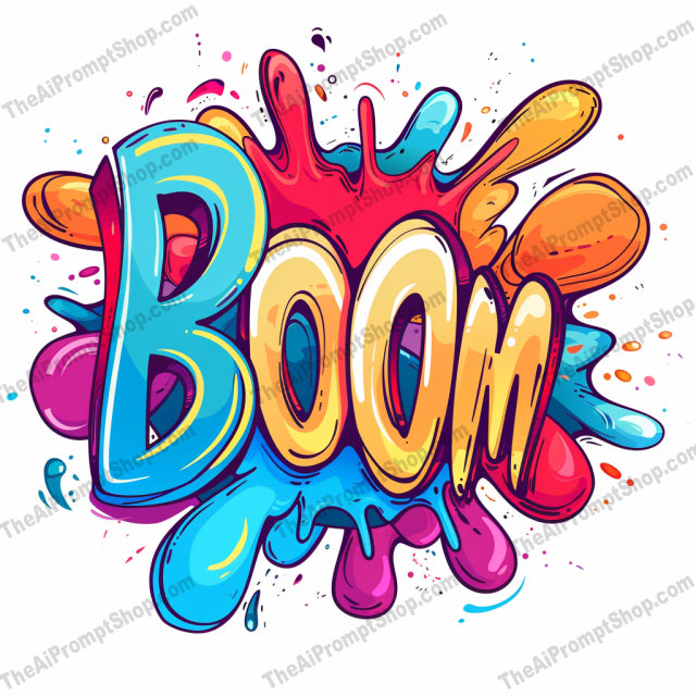 Colorful Comic Words AI MidJourney Image Prompt, 9008 Animation & Cartoons, midjourney, comic, colorful, illustration, Bang, Boom, Wow, Zap, splash, paint, dynamic, vibrant, playful, cartoon, words, art, fun, bold, bright, cheerful, animation, Midjourney, Ai, Ai Image Prompt, Image Prompt, Prompt