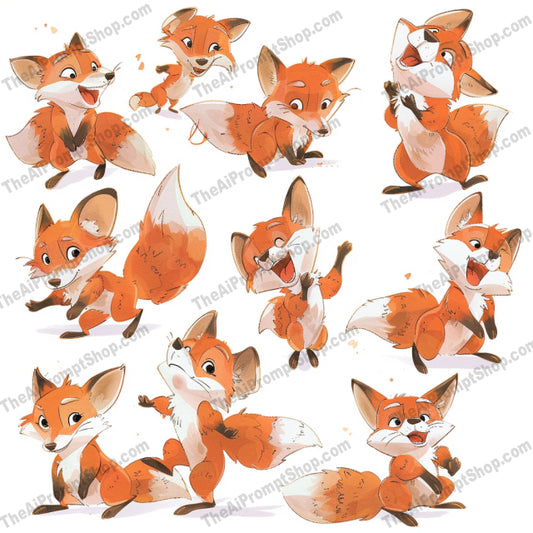 Cute Animal Characters AI MidJourney Image Prompt, 9424 Animals, midjourney, cute animals, whimsical art, animal characters, playful poses, adorable illustration, fox illustration, panda illustration, bunny illustration, cute fox, happy animals, illustrated animals, animal art, cartoon animal, sweet animals, charming illustration, joyful art, endearing characters, cute artwork, animals in action, animal expressions, Midjourney, Ai, Ai Image Prompt, Image Prompt, Prompt