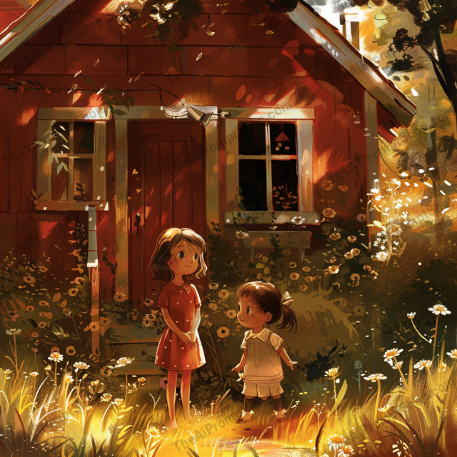 AI MidJourney Image Prompt, Homestead Harmony, 4946Autumnal cats, Canine curiosity, chat gpt, chat gpt prompts, chatgpt, chatgpt prompts, Childhood simplicity, Feline friends, Golden hour glow, midjourney, Nostalgic homelife, Playful puppies, Rural tranquility, Serene backyards, Storybook Illustrations, Suburban tales