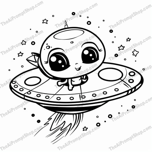 Cute Space Adventures AI MidJourney Image Prompt, 8352adventure, Ai, Ai Image Prompt, alien, Animation & Cartoons, astronaut, cartoon, character, children, comic, cute, exploration, fantasy, galaxy, illustration, Image Prompt, midjourney, moon, playful, Prompt, rocket, space, spacecraft, spaceship, stars, whimsical