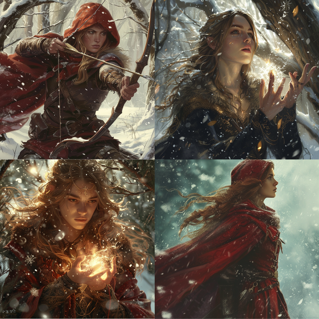 Character art in a fantasy style created from an AI image prompt.
