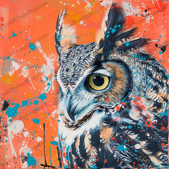 Vibrant Abstract Wildlife and Warrior AI MidJourney Image Prompt, 8982 Animals, midjourney, abstract, wildlife, warrior, lion, owl, phoenix, helmet, vibrant, expressive, dynamic, colorful, bold colors, mythical, fierce, wisdom, strength, movement, energy, art, painting, Midjourney, Ai, Ai Image Prompt, Image Prompt, Prompt