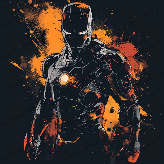 Heroic Abstract Portrait AI MidJourney Image Prompt, 9635 T Shirt Designs, midjourney, superhero, comic book, abstract art, dynamic, bold colors, pop culture, intense, vivid, energetic, portrait, modern, heroic, splashes, artistic, graphic, contemporary, powerful, stylized, colorful, famous character, Midjourney, Ai, Ai Image Prompt, Image Prompt, Prompt