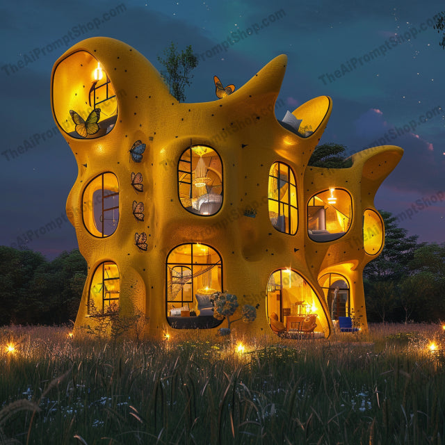 Whimsical Dream Houses AI MidJourney Image Prompt, 9285 Fantasy, midjourney, whimsical, dream houses, fantastical architecture, vibrant colors, playful shapes, fairy-tale houses, organic forms, surreal elements, imaginative, unique design, creative buildings, storybook style, fantasy homes, colorful architecture, artistic houses, fantasy design, magical homes, dreamlike structures, futuristic, architectural fantasy, Midjourney, Ai, Ai Image Prompt, Image Prompt, Prompt