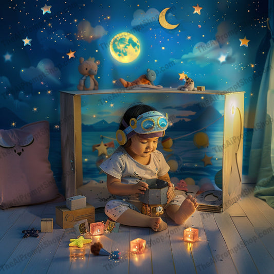 AI MidJourney Image Prompt, Enchanted Evenings, 4923chat gpt, chat gpt prompts, chatgpt, chatgpt prompts, Cozy atmosphere, Imaginative play, Indoor fantasy, Intimate settings, Magic realism, midjourney, Nighttime wonder, Soft shadows, Storybook Illustrations, Storybook interiors, Tranquil moments, Whimsical charm