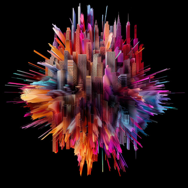 Futuristic Explosion AI MidJourney Image Prompt, 9543 Patterns & Wallpapers, midjourney, futuristic, explosion, abstract, vibrant, colorful, dynamic, energy, sci-fi, space, cosmic, innovative, speculative design, digital art, visual spectacle, particles, creative burst, modern art, futuristic city, space explosion, artistic expression, Midjourney, Ai, Ai Image Prompt, Image Prompt, Prompt