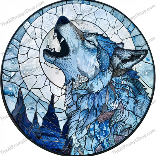 Stained Glass Animal Art AI MidJourney Image Prompt, 8861 Animals, midjourney, stained glass, animal art, howling wolf, majestic unicorn, soaring owl, serene dove, vibrant colors, intricate details, nature, wildlife, artistic, decorative, beautiful, artwork, glass art, handcrafted, ornamental, unique art, animal portraits, elegant design, Midjourney, Ai, Ai Image Prompt, Image Prompt, Prompt
