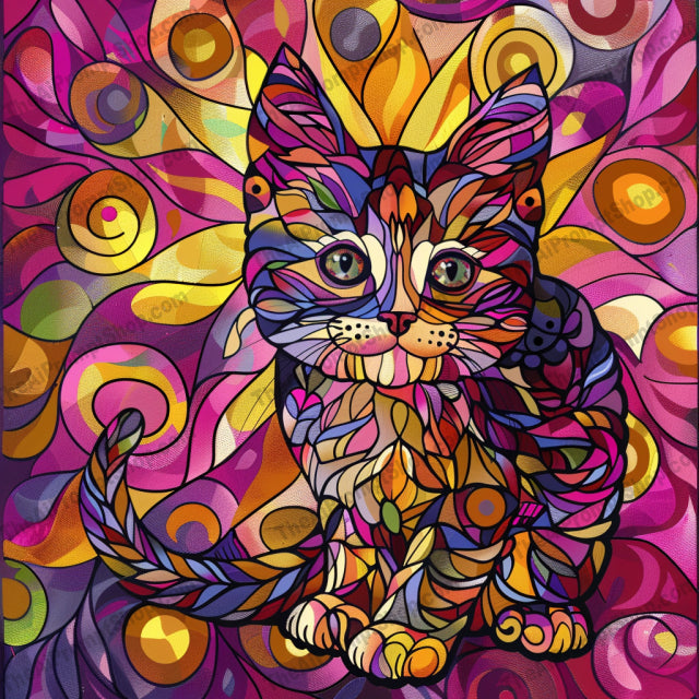 Stained Glass Art AI MidJourney Image Prompt, 9359 Animals, midjourney, stained glass, vibrant colors, intricate patterns, artistic style, elegance, beauty, peacock, cat, dragon, sunset, decor, artwork, handcrafted, detailed, decorative, colorful, mosaic, art deco, classic art, glasswork, traditional art, Midjourney, Ai, Ai Image Prompt, Image Prompt, Prompt