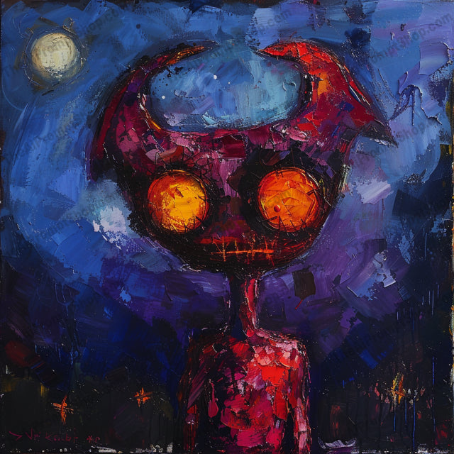 AI MidJourney Image Prompt, Abstract Specter Paintings, 4837Abstract creatures, Bold palette, chat gpt, chat gpt prompts, chatgpt, chatgpt prompts, Dark fantasy art, Intense gaze, midjourney, Nightmarish whimsy, Ominous characters, Scary, Surreal art