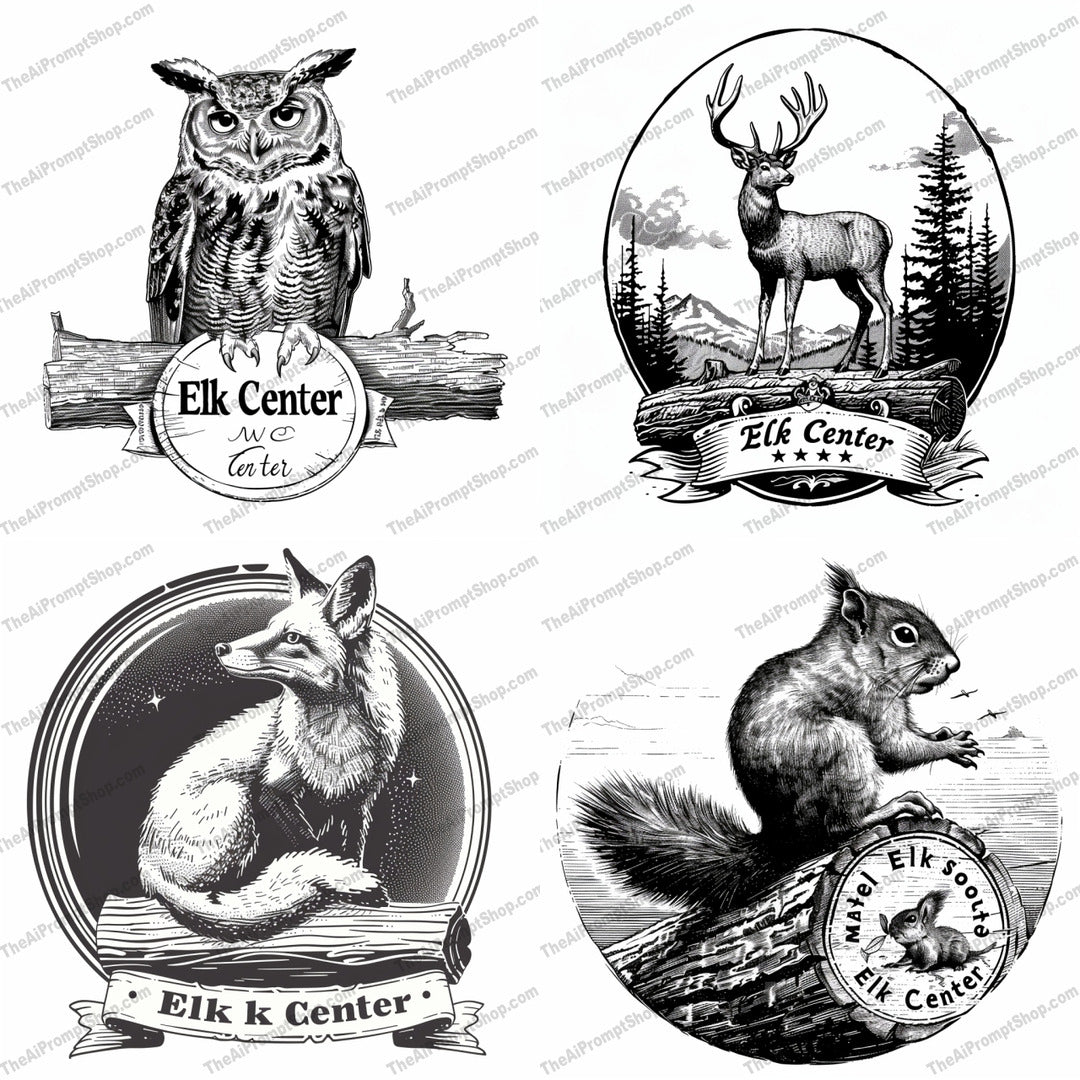 Elegant Wildlife Art AI MidJourney Image Prompt, 9080 Animals, midjourney, wildlife, animal art, elegant, black-and-white, illustration, nature, detailed, precision, elegant wildlife, forest animals, realistic art, nature illustration, owl art, deer art, fox art, squirrel art, pen and ink, vintage style, wildlife illustration, forest creatures, art print, Midjourney, Ai, Ai Image Prompt, Image Prompt, Prompt