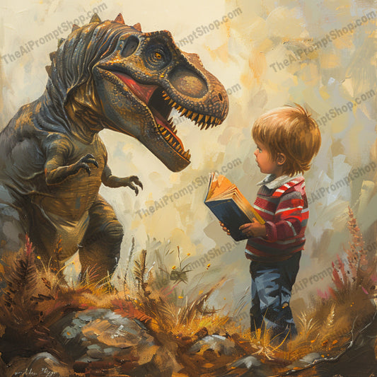 AI MidJourney Image Prompt, Whimsical Wild Interactions, 4937Animal companions, chat gpt, chat gpt prompts, chatgpt, chatgpt prompts, Childhood wonder, Dreamy meadows, Fable scenes, Gentle giants, Magical encounters, midjourney, Natural curiosity, Prehistoric playtime, Starry imaginations, Storybook Illustrations