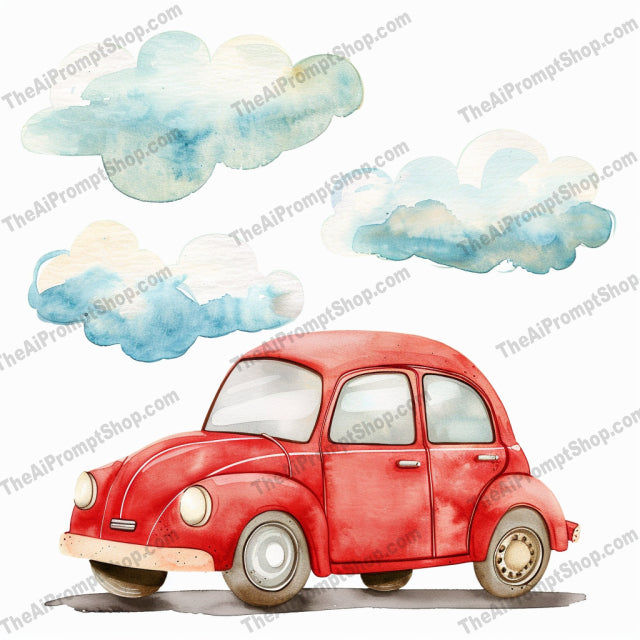 Whimsical Nature and Travel AI MidJourney Image Prompt, 9443 Florals, midjourney, watercolor, hot air balloon, vintage car, purple flowers, green tree, butterflies, adventure, nature, travel, whimsical, charming, landscape, spring, summer, clouds, relaxing, road trip, artwork, decor, illustration, Midjourney, Ai, Ai Image Prompt, Image Prompt, Prompt