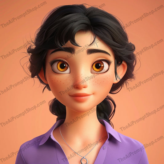 Stylized Character Portrait AI MidJourney Image Prompt, 8343Ai, Ai Image Prompt, animated, appealing, artwork, background, cartoon, character, colorful, contemporary, creative, design, detailed, digital, graphic, illustration, Image Prompt, midjourney, modern, portrait, Portraits & People, Prompt, stylized, trendy, vibrant, youthful