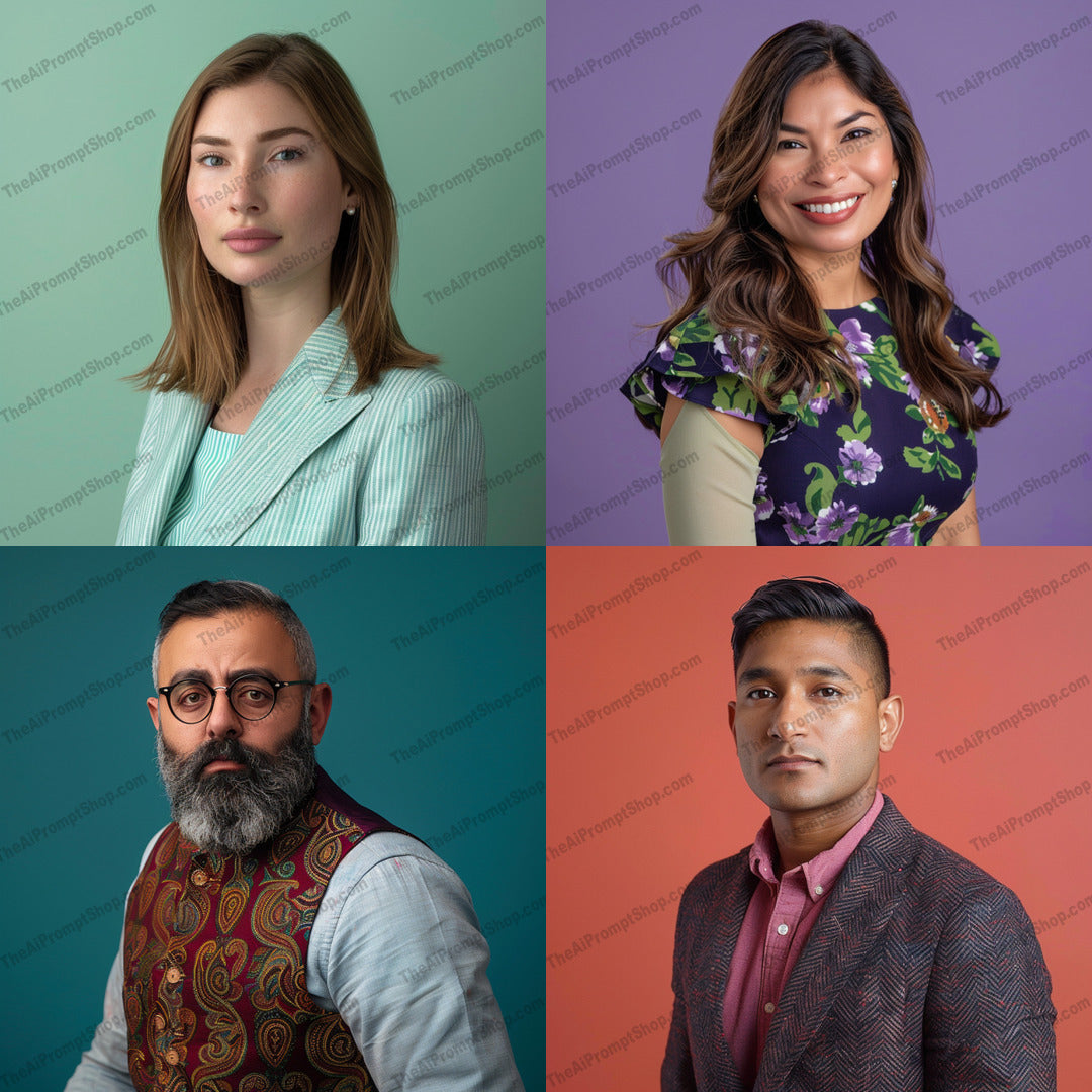 Stylish Portraits in Fashionable Clothing AI MidJourney Image Prompt, 9267 Portraits & People, midjourney, fashion, style, portrait, modern, clothing, vibrant, sophisticated, elegant, fashionable, attire, outfit, wardrobe, trendy, chic, fashion photography, stylish people, fashionistas, modern fashion, fashion trends, fashion portrait, Midjourney, Ai, Ai Image Prompt, Image Prompt, Prompt