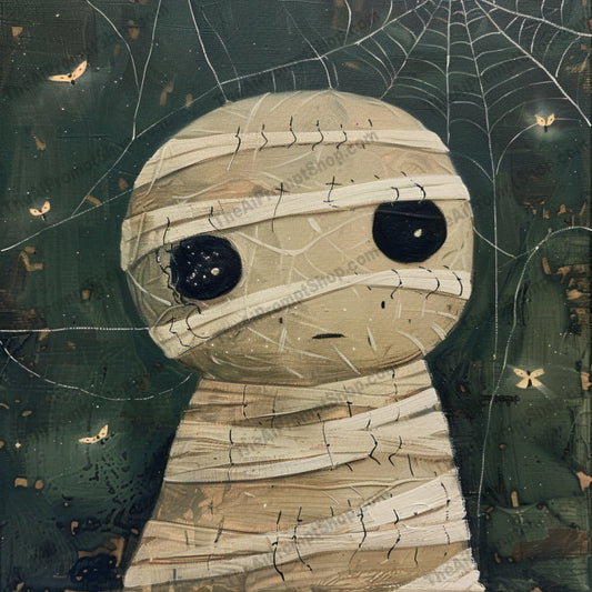 Whimsical Halloween Creatures AI MidJourney Image Prompt, 8093autumn decor, cute mummy, eerie creatures, eerie doll, fall art, festive art, ghostly owl, Halloween art, Halloween decor, Halloween illustrations, Halloween vibes, haunted wolf, midjourney, playful Halloween, quirky Halloween, spooky cute, spooky decor, spooky season, whimsical creatures