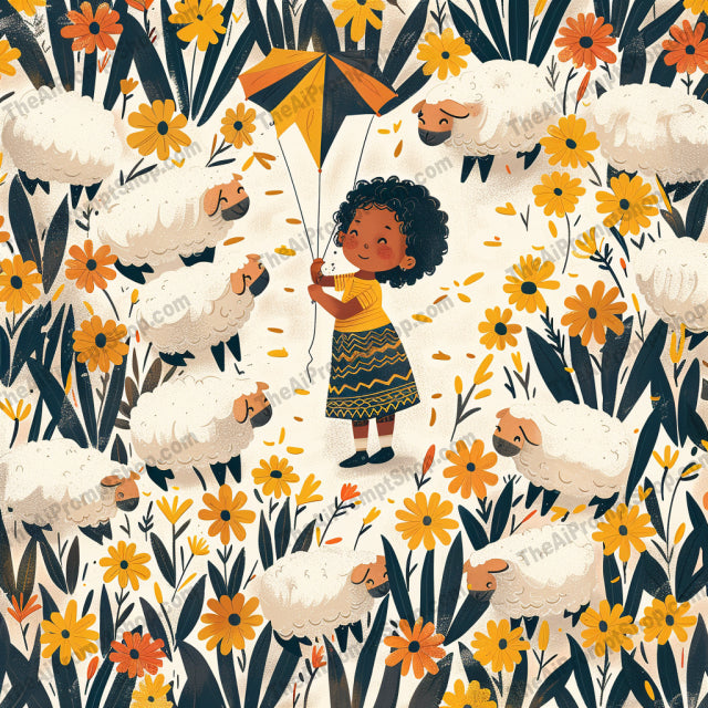 Whimsical Children in Nature AI MidJourney Image Prompt, 9542 Storybook Illustrations, midjourney, whimsical, children, nature, illustration, flowers, animals, playful, colorful, detailed, enchanting, joyful, explore, outdoors, fantasy, innocence, landscape, magic, birds, butterflies, bunnies, Midjourney, Ai, Ai Image Prompt, Image Prompt, Prompt