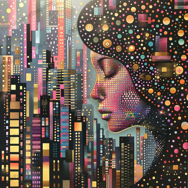 Abstract Illustrative Art AI MidJourney Image Prompt, 9544 Character Art, midjourney, abstract, illustrative, art, vibrant, eclectic, cityscape, nature, human forms, patterns, bold colors, whimsical, dynamic, visually engaging, composition, intricate, designs, artistic, expressive, creative, stylish, Midjourney, Ai, Ai Image Prompt, Image Prompt, Prompt