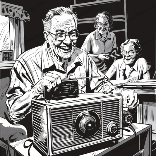 Dynamic Black & White Illustrations AI MidJourney Image Prompt, 9536 Storybook Illustrations, midjourney, black and white, illustration, dynamic, dramatic, nostalgia, action, learning, creative, artistic, monochrome, contrast, retro, vintage, study, child, painting, radio, running, sport, books, reading, Midjourney, Ai, Ai Image Prompt, Image Prompt, Prompt