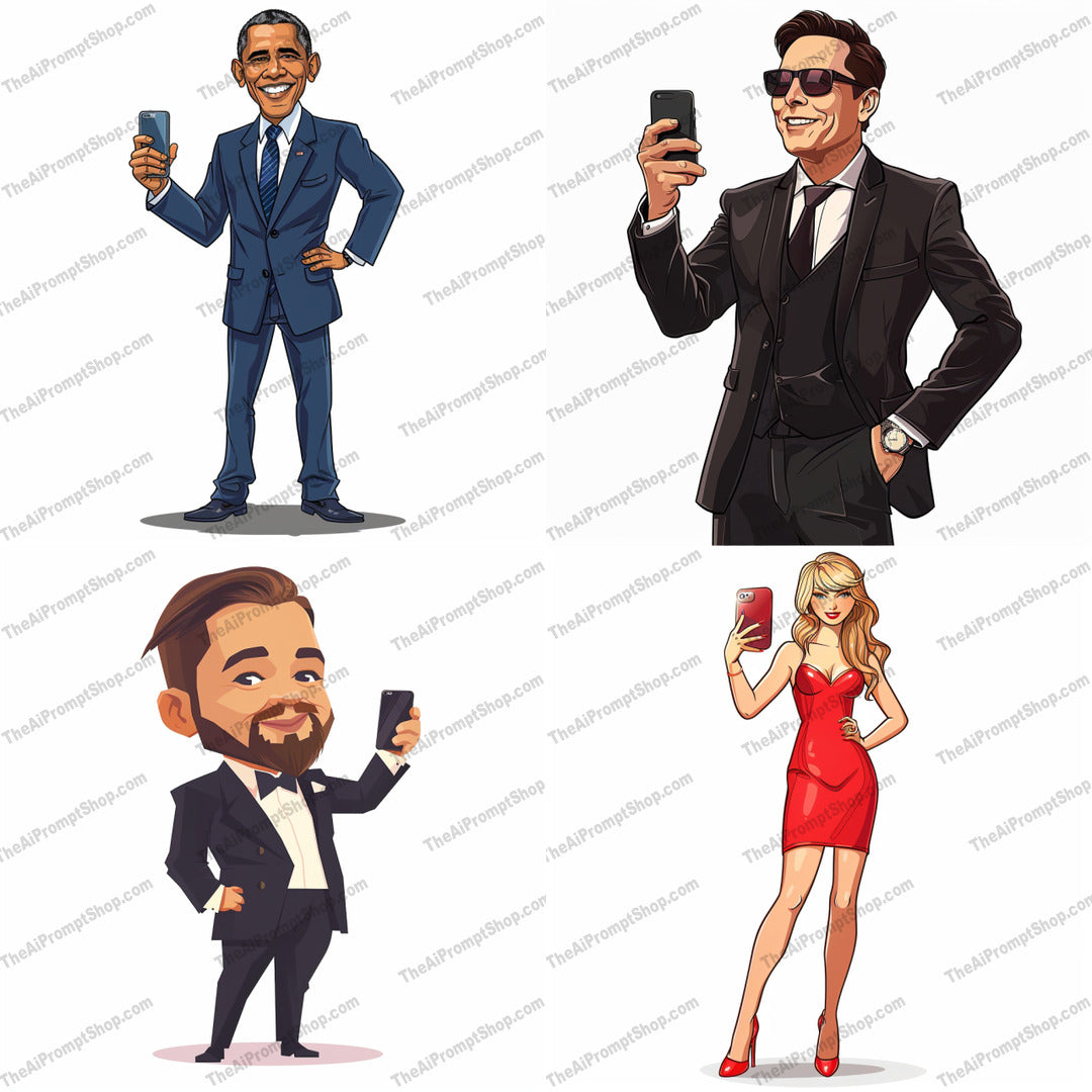 Stylish Selfies AI MidJourney Image Prompt, 8942 Portraits & People, midjourney, fashion, selfies, stylish, elegance, modern, digital, illustration, classy, smartphone, dressed up, formal wear, high fashion, posing, contemporary, graphic art, self-portrait, social media, trendy, chic, youth culture, Midjourney, Ai, Ai Image Prompt, Image Prompt, Prompt