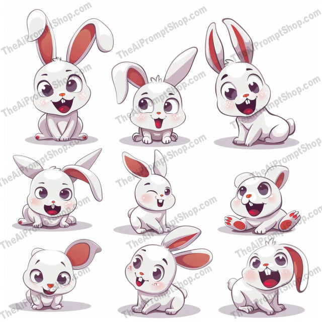 Cute Animal Illustrations AI MidJourney Image Prompt, 8175adorable, cartoon, charactermidjourney, children, creative art, cute animal illustration, design, expressive, fox, fun animals, owl, playful, puppy, rabbit, vibrant, whimsical