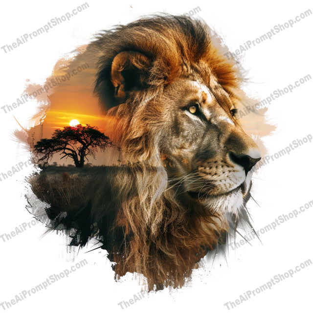 Wildlife Double Exposure Art AI MidJourney Image Prompt, 8420Ai, Ai Image Prompt, Animals, art, artistic, bear, breathtaking, creative, deer, detailed, double exposure, eagle, forest, illustration, Image Prompt, landscape, lion, majestic, midjourney, mountains, nature, Prompt, sunset, wilderness, wildlife